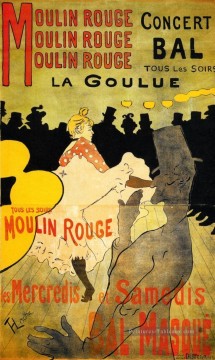  Toulouse Tableau - Moulin Rouge post Impressionniste Henri de Toulouse Lautrec